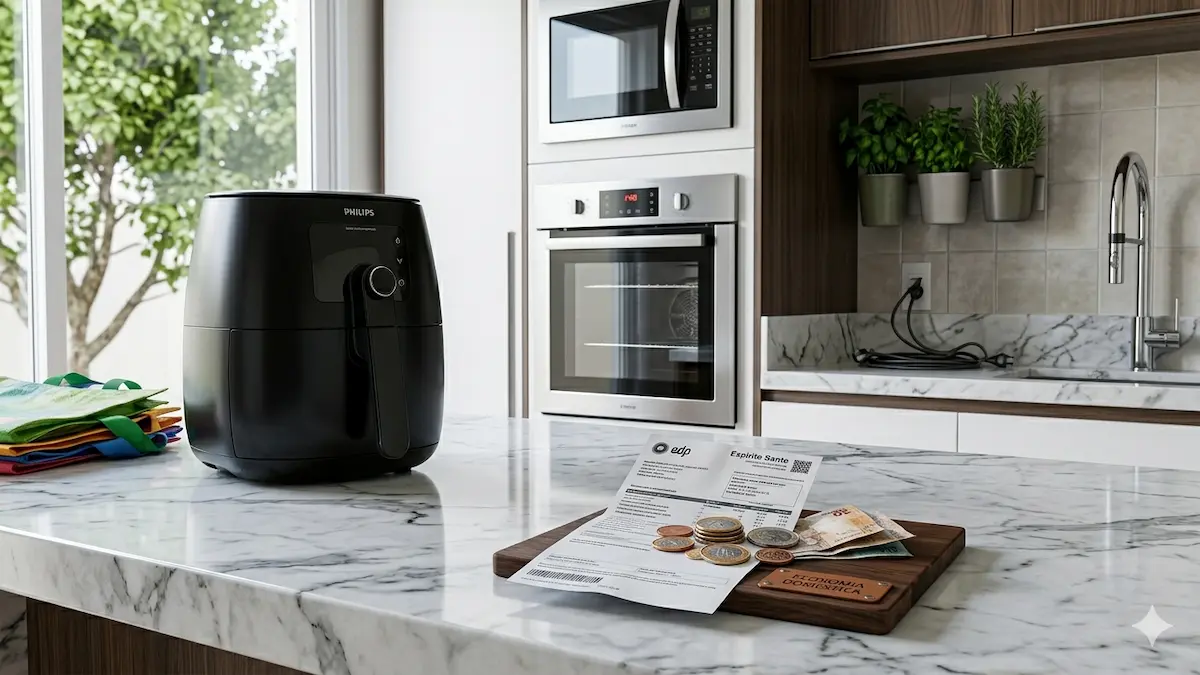 Air Fryer ou Forno Elétrico: Qual gasta mais energia? O comparativo definitivo para sua conta de luz