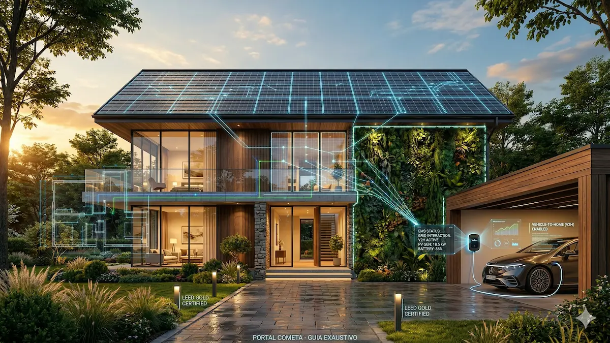 Energia Solar na Construção Civil: O Guia Definitivo de Luxo, Alta Tecnologia e Cidadania em 2026